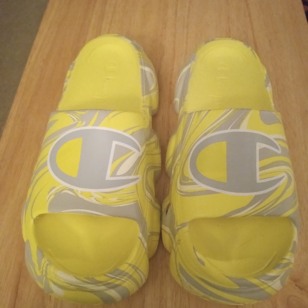 Champion Yellow Swirl Mules